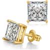 ZDaoBen Orecchini a Bottone Zirconi Cubici in Argento Sterling 925 Diamanti Simulati Ipoallergenici Orecchini Placcato in oro Rotondi CZ Piercing Cartilagine Gioielli Regali per Donne Uomini 6 mm