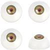PH PandaHall 2 Parigi Globi Oculari Realistici 32mm Grandi Globi Oculari Acrilici Globi Oculari Mezzi Tondi Occhi Umani Globi Oculari Spaventosi per Decorazione di Festa di Halloween Cosplay