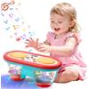woollywink Giocattolo per Bambini 1 anno, Giocattolo Musicale Luminoso per Bambini 9 12 18 mesi + Cubo di Attività Strumento Musicale a Doppio Tamburo a Mano Regalo per Bambino 1 Anno +
