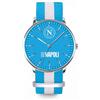 LOWELL SSC Napoli Orologio TIDY Unisex Azzurro 38mm NATO OFFICIAL