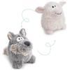 NICI Peluche Lupo con Funzione Reversibile 15 cm 2 in 1 - Grigio - Morbido NICI - Ideale da abbracciare, per Giocare e Come Compagno a casa, all'Asilo o in Viaggio | 62994