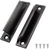 AMONENZ 2 Pezzi 90 mm Maniglia per Porta Scorrevole, Nera Alluminio Cassetto Curvo Maniglia Pull, Maniglia per Armadietto, per Porte Balcone, Porte Scorrevoli, Cassetti