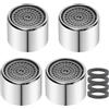 Chedin M18/M18,5/M20/M22 Rompigetto aeratore, set di 4 pezzi per rubinetto, miscelatore, filtro per rubinetto, erogatore a nido d'ape cromato - filettatura interna (M22)