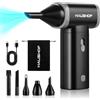 HAUSHOF Mini Soffiatore di Polvere Elettrico, 110000 RPM con Velocità Regolabile, 235g 8V, Ricarica USB-C, Aria Compressa Portatile per Tastiera, Auto, Divano