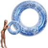 YAAVAAW Cerchio Gonfiabile Doppia Misura 70/90 cm con Effetto Brillante - Gioco Acquatico Multiuso per Piscina, Spiaggia e Lago, Accessorio Ricreativo Estivo con Decorazioni Iridescenti adatto a Tutti