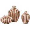 BROSTE COPENHAGEN - Set di 3 mini vasi Amalie - Marrone - Ceramica smaltata