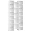 HOMCOM Libreria Moderna in Legno Alta 181 cm con 21 Scomparti e 10 Ripiani Regolabili, Bianco | Aosom Italy