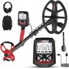 KAIWEETS Metal detector Professionale, 5 Modalità, Bobina DD Impermeabile IP68, Asta Telescopica Compatta, Ricaricabile Detector con LCD Retroilluminato, mit Pala, Cuffie e Copertura Antipioggia