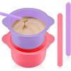 YBEATY 2 scalda cera in silicone, riutilizzabili, facili da pulire, applicatore antiaderente, 2 spatole per la depilazione