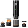 RECAFIMIL Macchina da caffè portatile 3 in 1, macchina per caffè espresso portatile da 19 bar con riscaldamento automatico, compatibile con capsule NS e DG e caffè macinato per campeggio, viaggi e casa (nero)