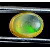 1.00 CT Naturale Etiope Opale di Fuoco Giallastro Gioco Colore Cabo Certificato