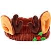 PUCKATOR Fascia per capelli elasticizzata in peluche - banda nataliza - renna