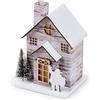 PUCKATOR Casetta decorativa per natale con led - in betulla d'argento