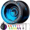 MAGICYOYO JoJo V8S Profi Finger Spin Yoyo per principianti e avanzati, JoJo Responsive per bambini dagli 8 ai 12 anni, robusta lega di alluminio Trick-Yoyo con pacchetto di stoccaggio
