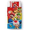 Super Mario Character World Nintendo Super Mario Movie - Set copripiumino per letto singolo per bambini, reversibile, design Jump Design 2 lati, con federe abbinate, set da letto singolo, in policotone