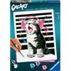 Ravensburger - CreArt Trend C, Il Gattino Cantante, Dipingere con i Numeri, Kit Pittura, Idea Regalo Donna o Uomo, 14+ Anni, 24x30 cm