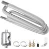 Surplex Silenziatore migliorato con tubo di scarico da 300 cm per generatori di corrente, tubo di scarico per auto, in acciaio inox, con 2 clip per riscaldamento Ebespacher