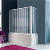 Siro Box doccia per vasca ad angolo L.170X70 cm ad ante ripieghevoli in PVC bianco