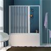 Siro Box doccia per vasca in nicchia L.160-170 cm con anta ripieghevole in PVC bianco
