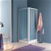 Siro Box doccia ad angolo 70-80 cm con ante a soffietto in PVC bianco