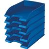 LEITZ 52270235 Plus Standard, Vaschetta Porta Corrispondenza, Formato A4, Colore Blu, Confezione da 5 pezzi
