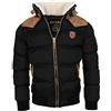 Geographical Norway - Giacca invernale da uomo, calda e trapuntata Nero XXXL