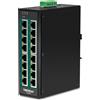 Trendnet TI-PG160 switch di rete Non gestito Gigabit Ethernet (10/100/1000) Supporto Power over (PoE) Nero [TI-PG160]