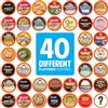 Two Rivers Coffee Two Rivers Flavored Sampler Pack Single-Cup Coffee for Keurig K-Cup Brewers, 40 Count