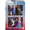 Educa - Puzzle Frozen 2 | 2x100 pezzi Puzzle Set | Anna, Elsa, Kinderpuzzle Disney Frozen 2 | dai 6 anni (18111)
