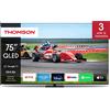 THOMSON 75QG7C14, Smart TV QLED 75'', 4K, Dolby Atmos, Google TV, Chromecast, Media Player