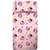 hermet Disney, Minnie, Completo Lenzuola Letto Singolo Una Piazza In Flanella di Puro Cotone Completo Lenzuolo Sopra + Sotto con Angoli + Federa