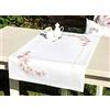 Lucas Apfelblüte Kit per Punto Croce per Runner da tavola, Cotone, Multicolore, 46x76cm