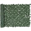 VEVOR Recinzione privacy edera, 99x249 cm, Pannello verde artificiale, Recinzione edera verde connessione rinforzata, Siepi artificiali foglie finte, Decorazione per giardino, cortile, balcone