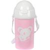 Safta PRESCUCOLAR KOALA - Bottiglia di apertura automatica, con cannuccia, bottiglia d'acqua, senza BPA, con tracolla, comoda e leggera, 500 ml, 7,3 x 19,5 cm, Rosa, M, Casual
