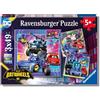 Ravensburger - Puzzle Bambini 5 Anni 3x49 Pezzi, Batwheels - Puzzle 5 Anni, Collezione Batwheels, Include 3 Puzzle 49 Pezzi, Giochi Educativi, Idee Regalo