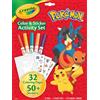 CRAYOLA Pokémon - Kit di attività per colorare e colorare, include 32 pagine da colorare, 5 pennarelli e 3 fogli di adesivi per cenere, Pikachu e amici, kit di attività per bambini dai 3 anni in su