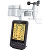 Alecto WS-4700 Stazione meteorologica wireless con sensore esterno - 5-in-1 - grande display - memorizza dati - orologio radio - data - fasi lunari - nero, 13 x 5,4 x 27,8 cm