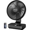 EasyAcc Mini Ventilatori da Tavolo,Mini Ventilatori 4000mAh Batteria/4 Velocità/Auto Oscillante/USB C/Silenzioso/Copriventola Rimovibile-Ventilatori Desktop Portatile per Viaggi All'aperto Casa