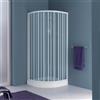 Siro Box doccia tondo 80x80 cm con ante ripiegabili in PVC bianco