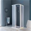 Siro Box doccia a 3 lati 80X80X80 cm con ante ripiegabili in PVC bianco
