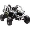AIYAPLAY Fuoristrada elettrico 12V per bambini, telecomando, luci LED, musica, clacson, per bambini da 3-8 anni, Grigio | Aosom Italy