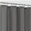 ALYVIA SPRING Rivestimento per tenda da doccia in tessuto impermeabile, morbido e leggero, 3 magneti inferiori, qualità alberghiera e lavabile in lavatrice, dimensioni standard 182 x 183 cm, grigio