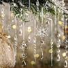 OuMuaMua 18 decorazioni per albero di Natale, decorazioni in cristallo, da appendere in acrilico a forma di fiocco di neve, ghiacciolo, decorazioni in cristallo per albero di Natale, inverno, Capodanno