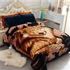 JML Coperta in pile, coperta in peluche, per letto king size, 215,9 x 236,2 cm, peso 4,5 kg, coperta in visone coreano, morbida e calda, a 2 strati, stampata A&B, motivo: lupi