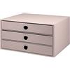 Rössler - S.O.H.O. Cassettiera a 3 cassetti A4 34 x 25 x 19 cm, polvere