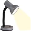 Brilliant Lampada BRILLIANT Junior lampada da tavolo titanio | 1x R80, E27, 40W, adatto per lampade a riflettore (non incluse) | Scala da A ++ a E | Con interruttore a levetta