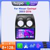 Hizpo 9 "Radio Per Nissan Qashqai 1 J10 2006-2013 Lettore Video Multimediale di Navigazione GPS 4G Wifi RDS Carplay 2din Android 14