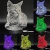 generico Lamapa 3d illusione ottica Luce Notturna con Gatto lampade led multicolore da comodino cameretta bambino con telecomando e cavo usb (Gatto singolo)