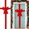 Chexin Fiocchi Natalizi Rossi per Ante dell'Armadio, Grandi Fiocchi di Natale in Velluto, 4,3 x 2 m, Fiocchi di Natale, Fiocchi di Natale per Camino, Decorazione della Porta di casa