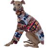 D Doggy Star Italian Greyhound Clothes Polar Fleece Sweater T Shirts Whippet per cani (M, geometria polare)